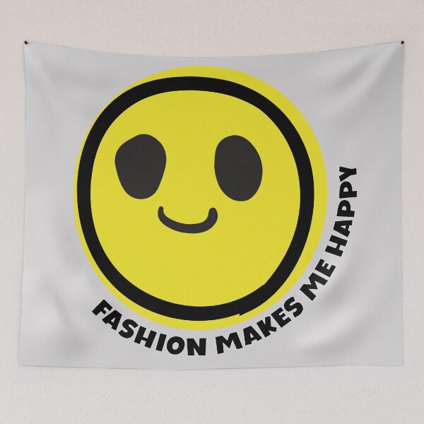Item preview, Fashion makes me happy smile yellow face fashion lover gift designed and sold by MetalicBabe.