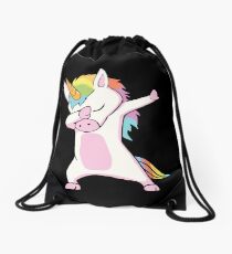 Dabbing Unicorn Shirt Drawstring Bag