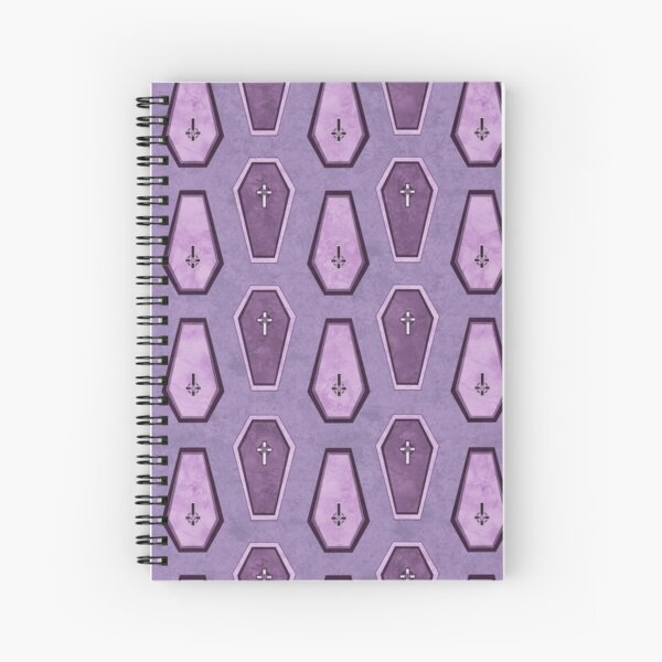 Repeating Coffins (Purple) Spiral Notebook
