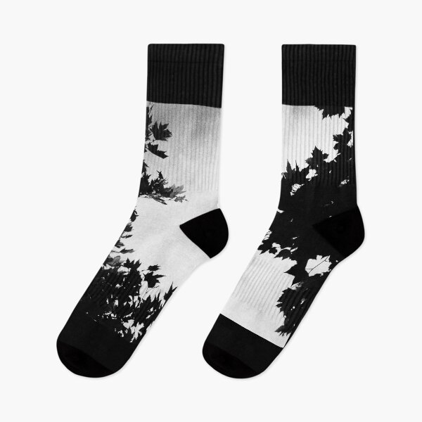 Item preview, black & white poplar leaves, the sky in the background designed and sold by xiape.