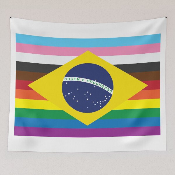Item preview, Brazil [Rainbow flags] designed and sold by lazarusheart.