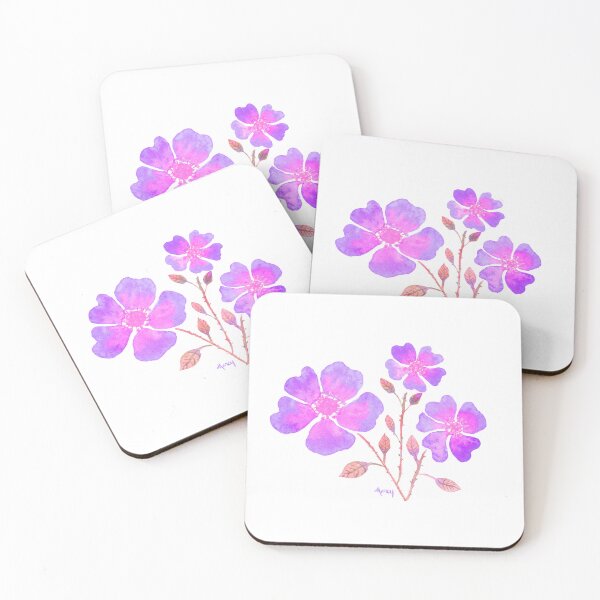 Item preview, Wild Roses in Purple designed and sold by MarcyBrennanArt.