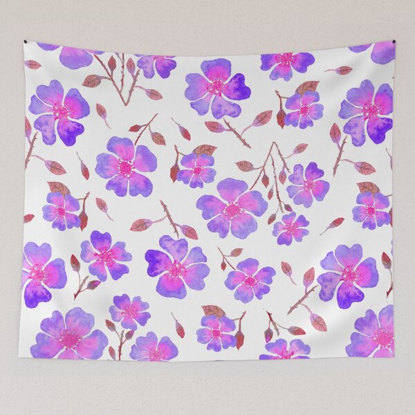 Item preview, Wild Roses in Purple designed and sold by MarcyBrennanArt.
