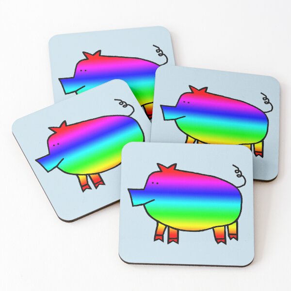 Item preview, Bright Rainbow Pig for Kids designed and sold by ellenhenry.
