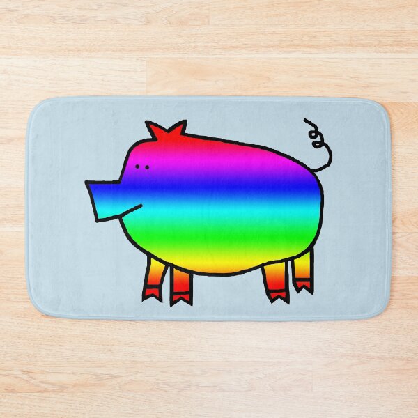 Item preview, Bright Rainbow Pig for Kids designed and sold by ellenhenry.
