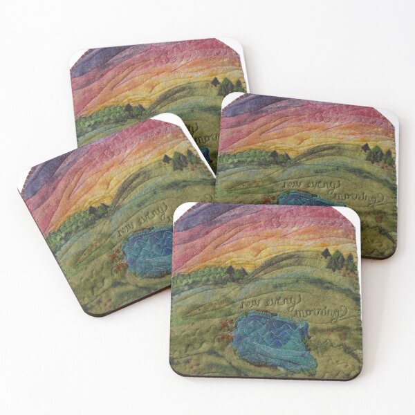 Item preview, New Every Morning, Dawn Landscape Fiber Art designed and sold by MtnAshFiberArts.