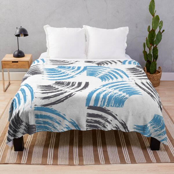 Item preview, Modern, cool, trendy blue abstract brush strokes designed and sold by theendup.