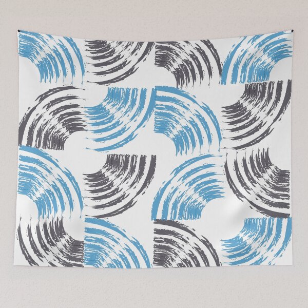 Item preview, Modern, cool, trendy blue abstract brush strokes  designed and sold by theendup.