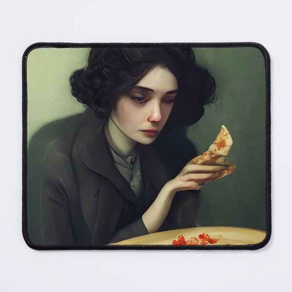 Item preview, Mourning Woman Just Trying to Eat Pizza in Peace designed and sold by mikelovesrobots.