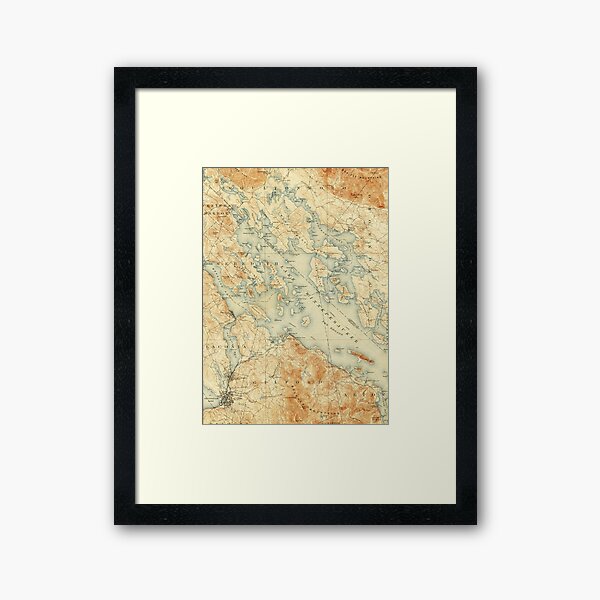 Item preview, Vintage Map of Lake Winnipesaukee (1907) designed and sold by BravuraMedia.