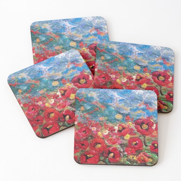 Item preview, Remembrance, Poppy Fiber Art designed and sold by MtnAshFiberArts.