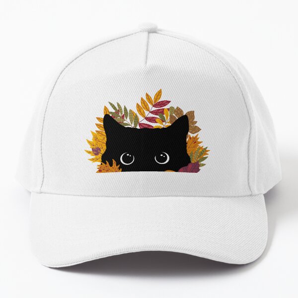 Vista previa del artículo con la obra «Gato Negro Asomando Espiando Otoño Otoño», diseñado y vendido por nameonshirt.
