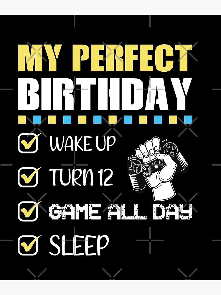 12 Year Old Gamer Boy 12nd Perfect Birthday Gaming Classic Round Sticker