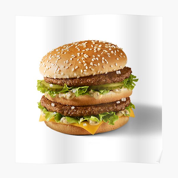 Mcdonald S Big Mac Poster By Ebonyrose5 Redbubble - big mac poster roblox