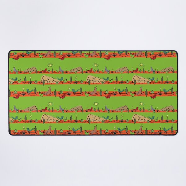 Item preview, Desert MidMod - Red on Green designed and sold by bmfabricdesigns.