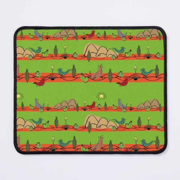 Item preview, Desert MidMod - Red on Green designed and sold by bmfabricdesigns.