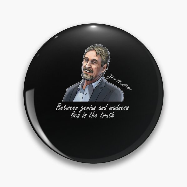 Item preview, John Mcafee Between Genius And Madness Lies Is The Truth Classic , John Mcafee Signature , Women  John Mcafee RIP Tee designed and sold by christinestdegt.