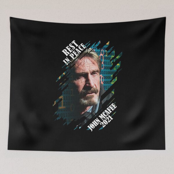 Item preview, John Mcafee RIP 1945 2021 Graphic , Mcafee Never Forget , John Mcafee 2021 Tee designed and sold by christinestdegt.