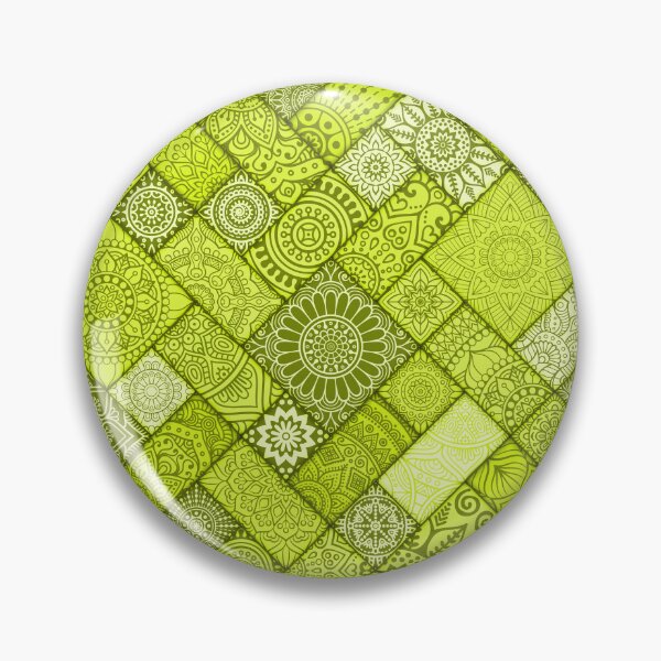 Item preview, Shades of Yellow Indian Diagonal Floral Tiles pattern designed and sold by Art-by-Geoff.
