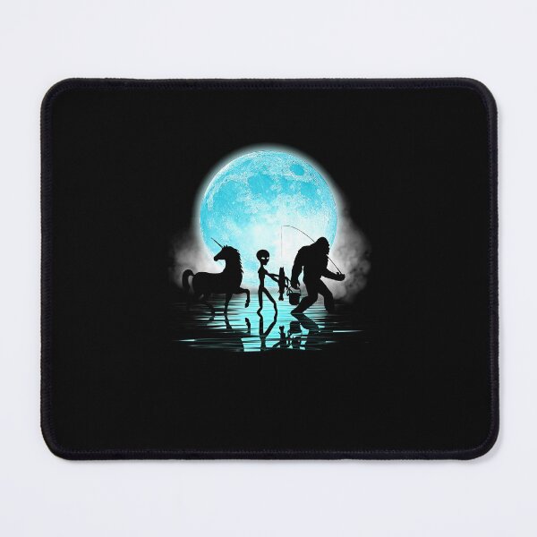 Item preview, Legends Creatures On The Moon For Women, Alien Unicorn Bigfoot Fishing Classic , Bigfoot Under The Moon Tee designed and sold by christinestdegt.