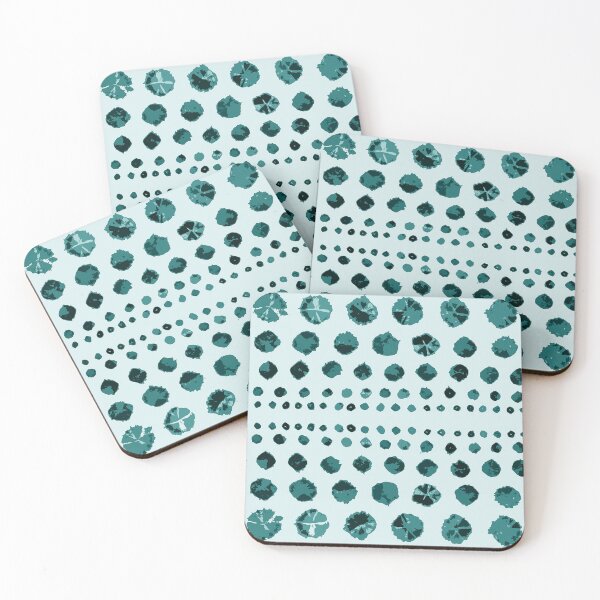 Item preview, Shibori Circles - Teal on Aqua designed and sold by bmfabricdesigns.