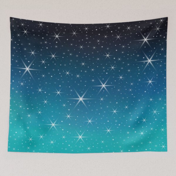 Item preview, Twilight Stars Blue Green Gradient Night Sky  designed and sold by Deborah Camp.