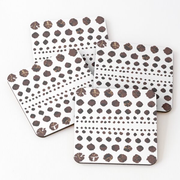 Item preview, Shibori Circles - Dk. Brown on White designed and sold by bmfabricdesigns.