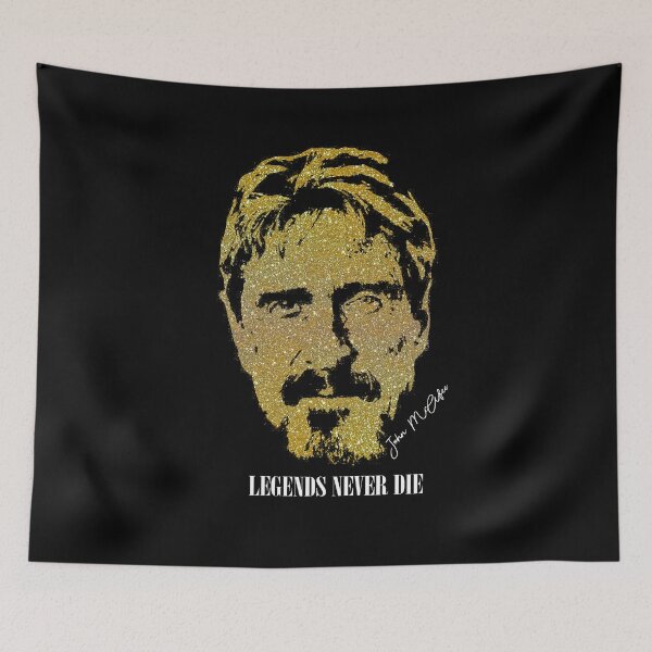 Item preview, Legends Never Die John Mcafee Portrai, McAfee Thank You For The Memories , Mens Tee John McAfee designed and sold by christinestdegt.