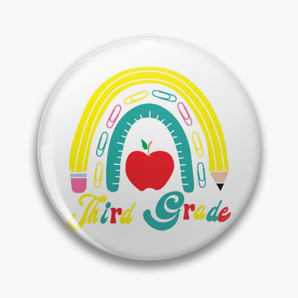 Item preview, third grade School Rainbow Retro, Back to School, First day in School designed and sold by BlueDiamond-19.