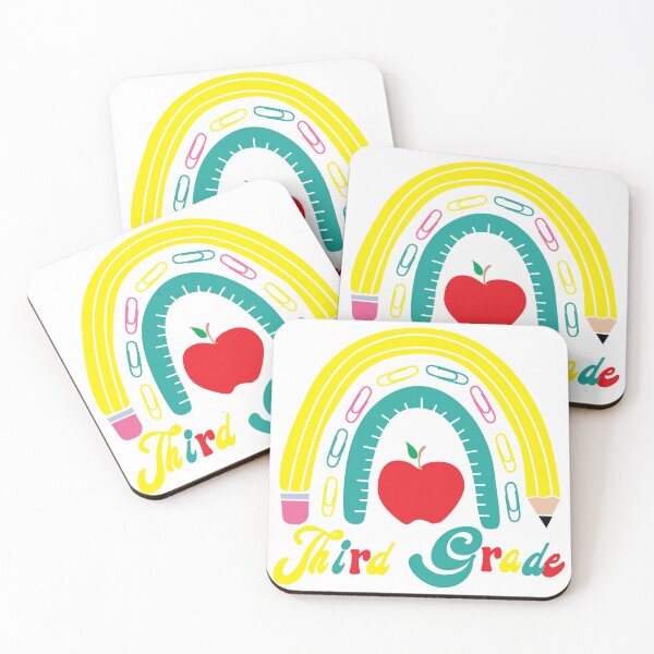 Item preview, third grade School Rainbow Retro, Back to School, First day in School designed and sold by BlueDiamond-19.