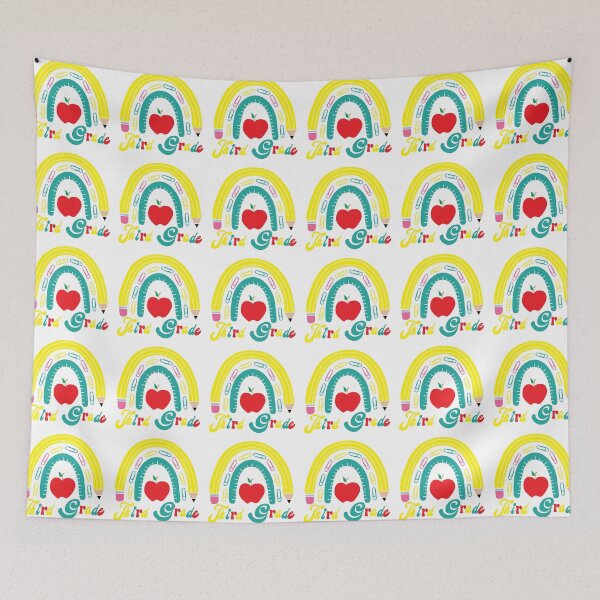 Item preview, third grade School Rainbow Retro, Back to School, First day in School designed and sold by BlueDiamond-19.