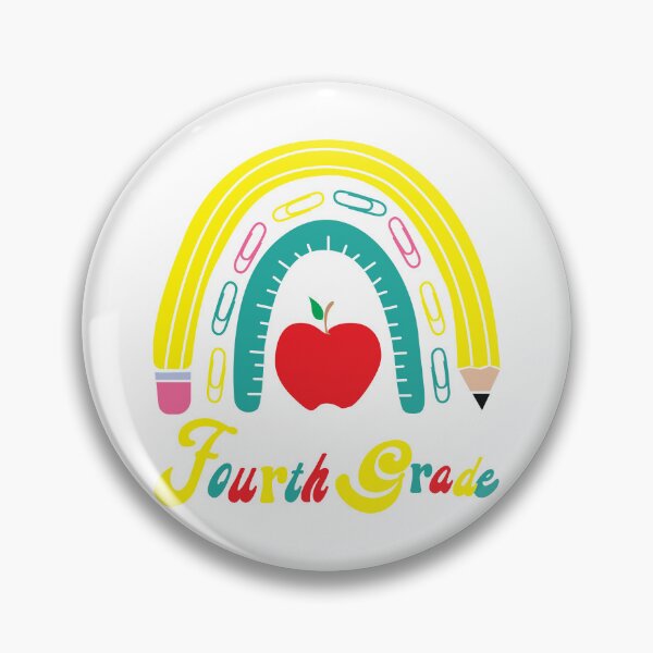 Item preview, Fourth grade School Rainbow Retro, Back to School, First day in School designed and sold by BlueDiamond-19.