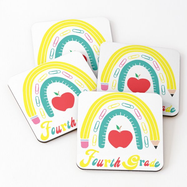 Item preview, Fourth grade School Rainbow Retro, Back to School, First day in School designed and sold by BlueDiamond-19.