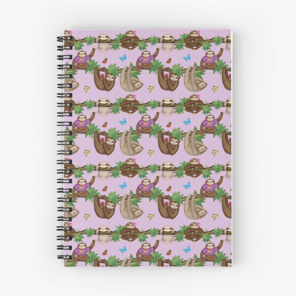 Item preview, Cute Sloths and Butterflies in a Forest (Purple) designed and sold by LeopardyNonsense.