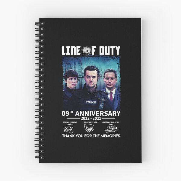 Item preview, Line Of Duty 09th Anniversary , Line Of Duty Casts Signatures Mens , Line Of Duty 2021 Tee designed and sold by christinestdegt.