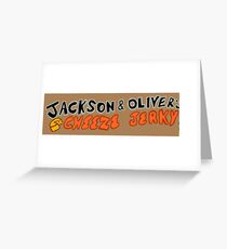Cheese Jerky sign Greeting Card