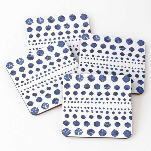 Item preview, Shibori Circles - Dk. Blue on White designed and sold by bmfabricdesigns.