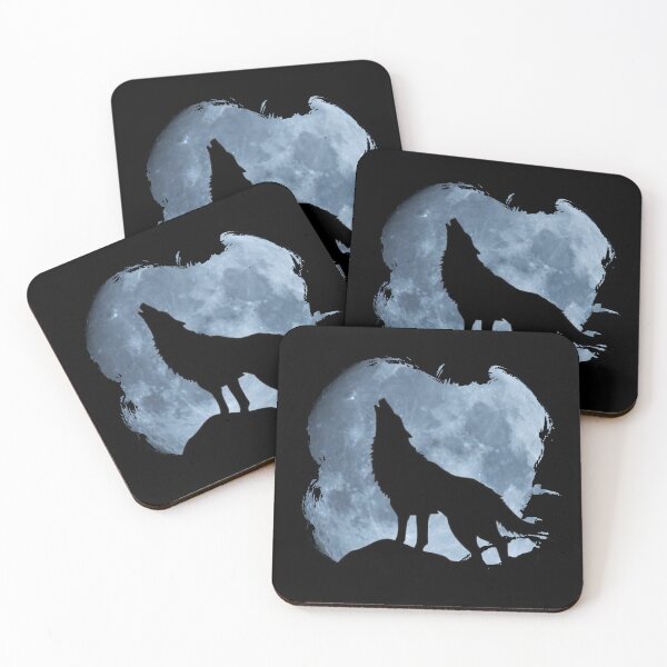 Item preview, Wolf howling on the moon night || zidika designed and sold by Shagrah.