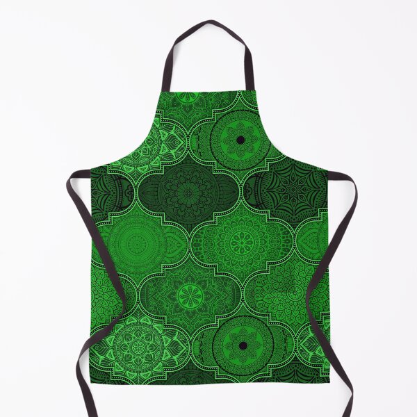 Item preview, Shades of Green Colorful Ethnic Indian Abstract Floral Tiles pattern designed and sold by Art-by-Geoff.