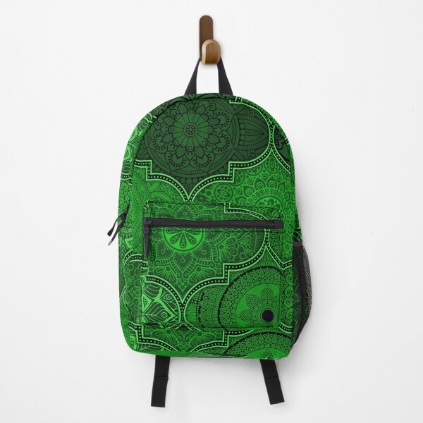 Item preview, Shades of Green Colorful Ethnic Indian Abstract Floral Tiles pattern designed and sold by Art-by-Geoff.