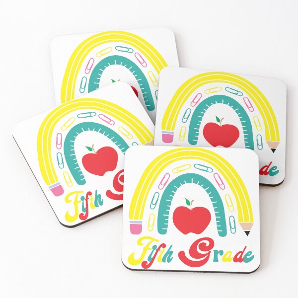 Item preview, fifth grade School Rainbow Retro, Back to School, First day in School designed and sold by BlueDiamond-19.