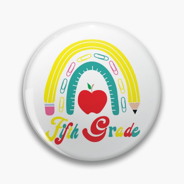 Item preview, fifth grade School Rainbow Retro, Back to School, First day in School designed and sold by BlueDiamond-19.