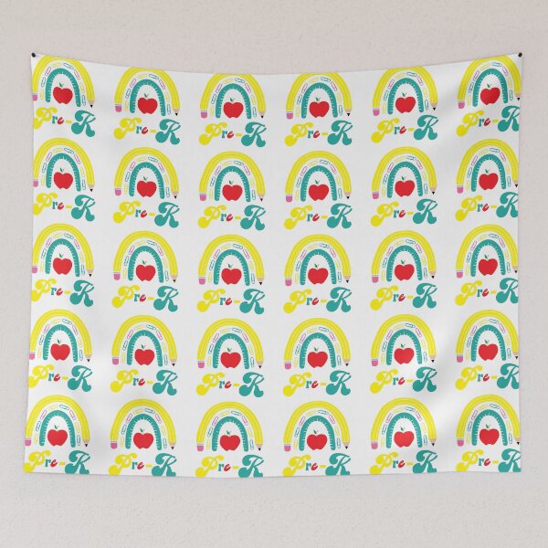 Item preview,  Pre-k School Rainbow Retro, Back to School, First day in School designed and sold by BlueDiamond-19.
