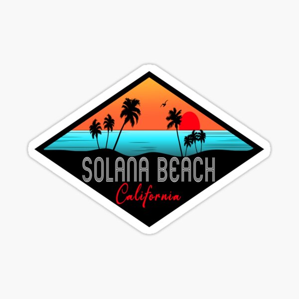 Solana Beach California Sticker For Sale By Mztdesign Redbubble