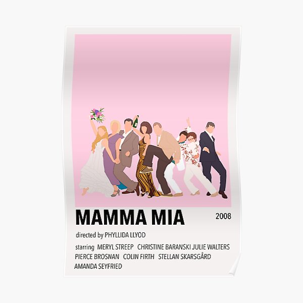 Mamma Mia Minimalist Poster (PINK) Poster