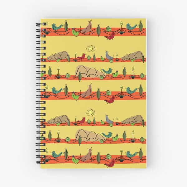 Item preview, Desert MidMod - Red on Mustard Yellow designed and sold by bmfabricdesigns.