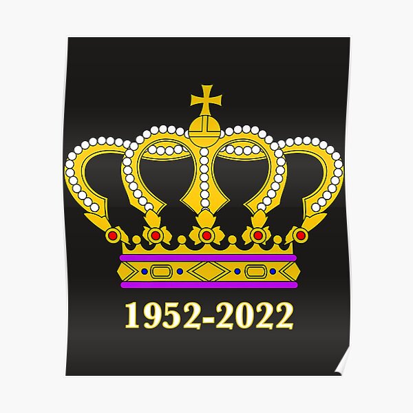 "The Queen Platinum Jubilee Crown 70 Years Royal" Poster for Sale by
