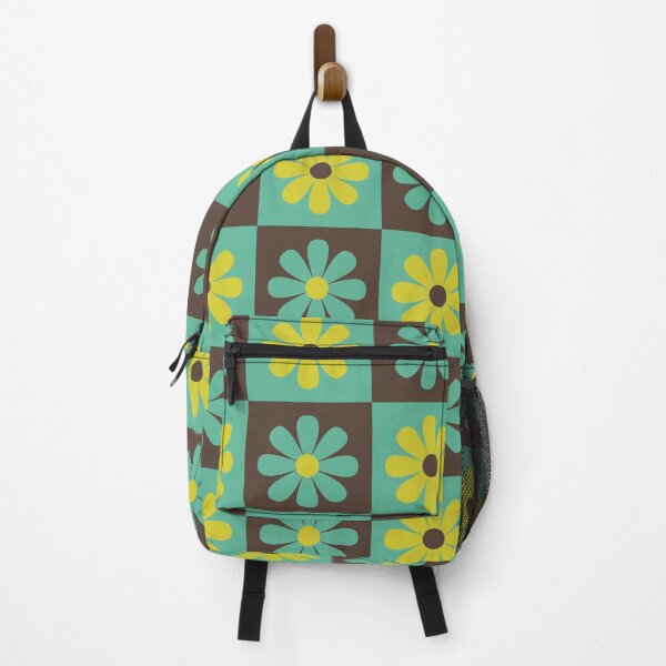 Item preview, Teal Mod Flower Checkers designed and sold by Carolina Diaz.