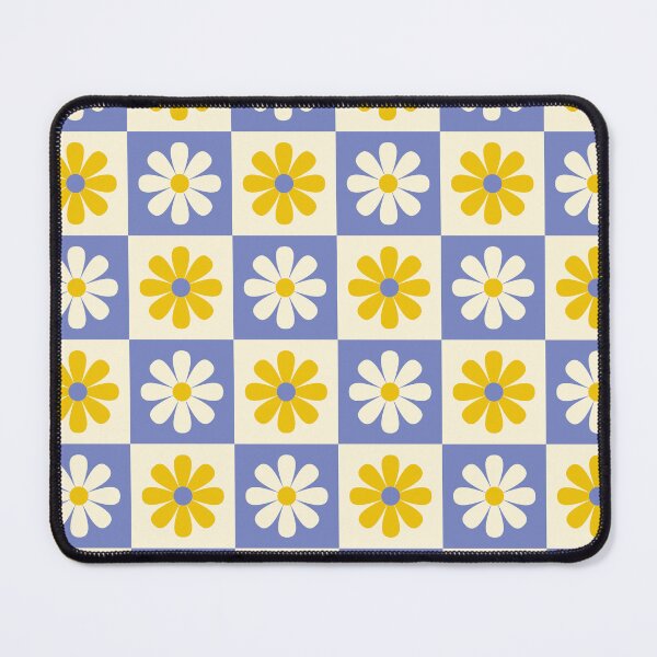 Item preview, Magnolia Yellow Mod Flower Checkers designed and sold by Carolina Diaz.