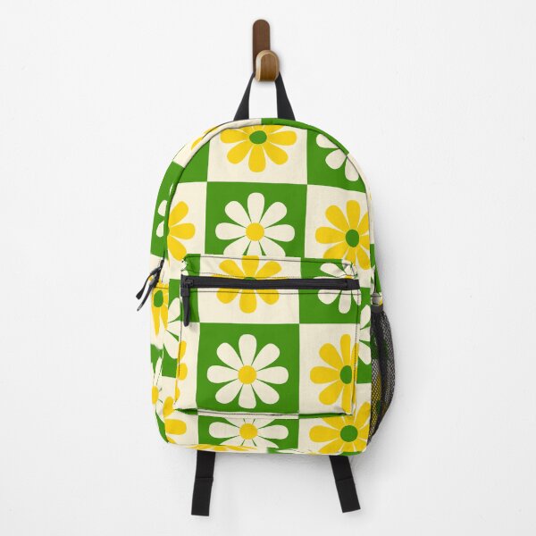 Item preview, Kelly Green Mod Flower Checkers designed and sold by Carolina Diaz.